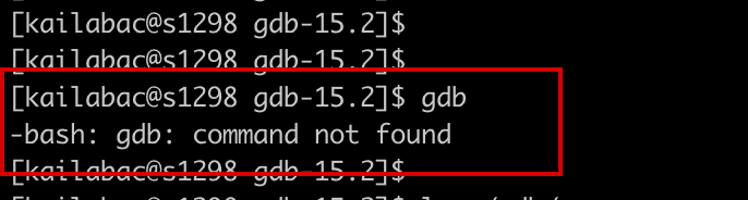 gdb command not found gdb command not found