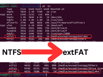 Format NTFS to exFAT on Ubuntu - Featured image