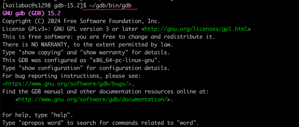 gdb with Full path gdb with full path