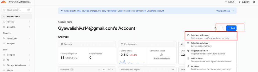 Add domain