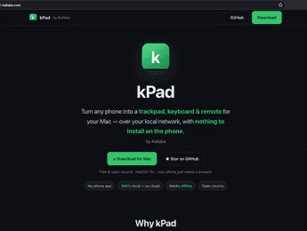 kPad - bridge between your mac and phone - Featured image