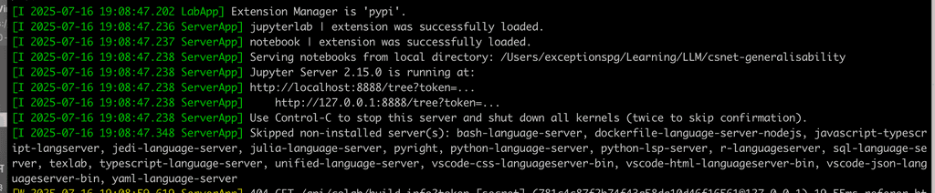 server started with token